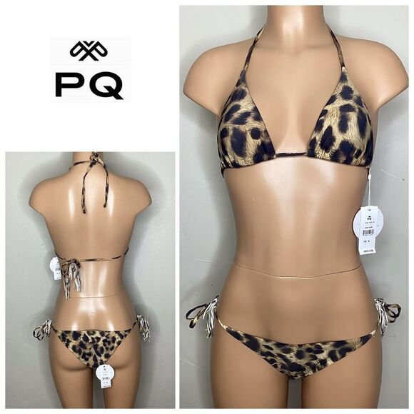 New. Pilyq jungle tie bikini. S-top/M-bottom. Retails $159 - Picture 1 of 7